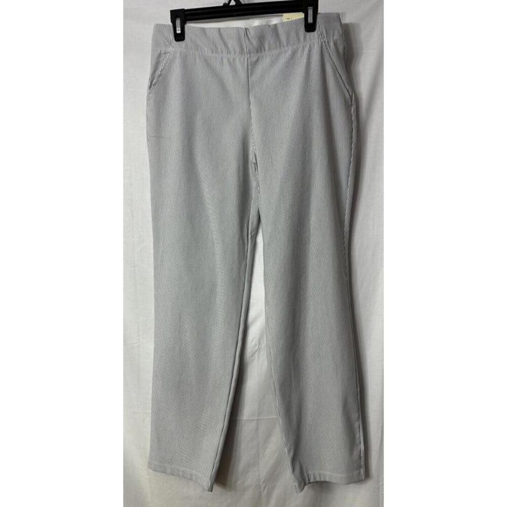 NWT Max Studio Womens Pull On Stretch‎ High Rise Slim Leg Trouser Pants Size L